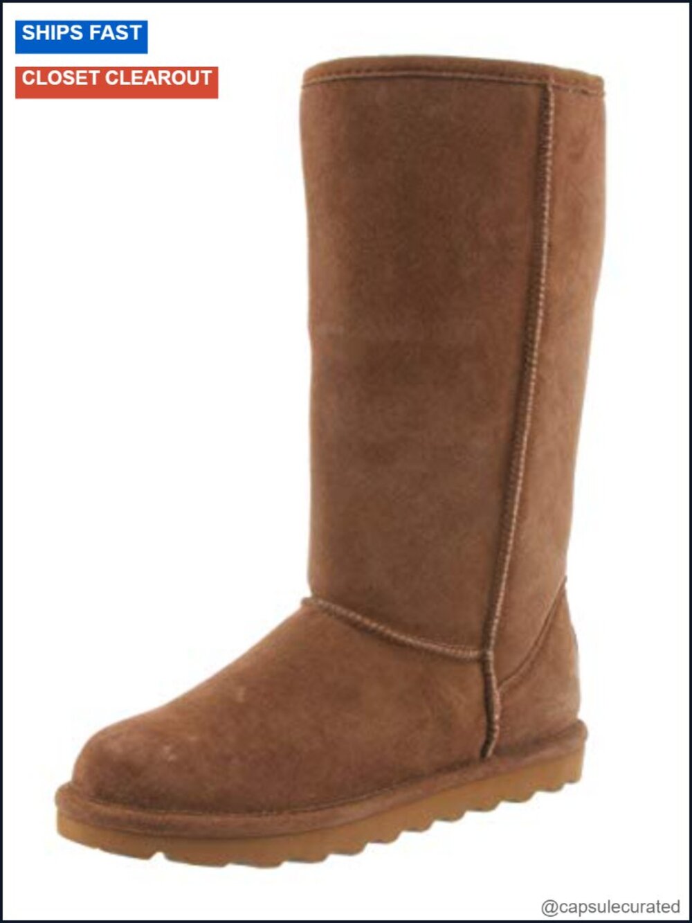 Suede Mid-Calf Sheepskin Lined Winter Boots with Faux Fur Trim